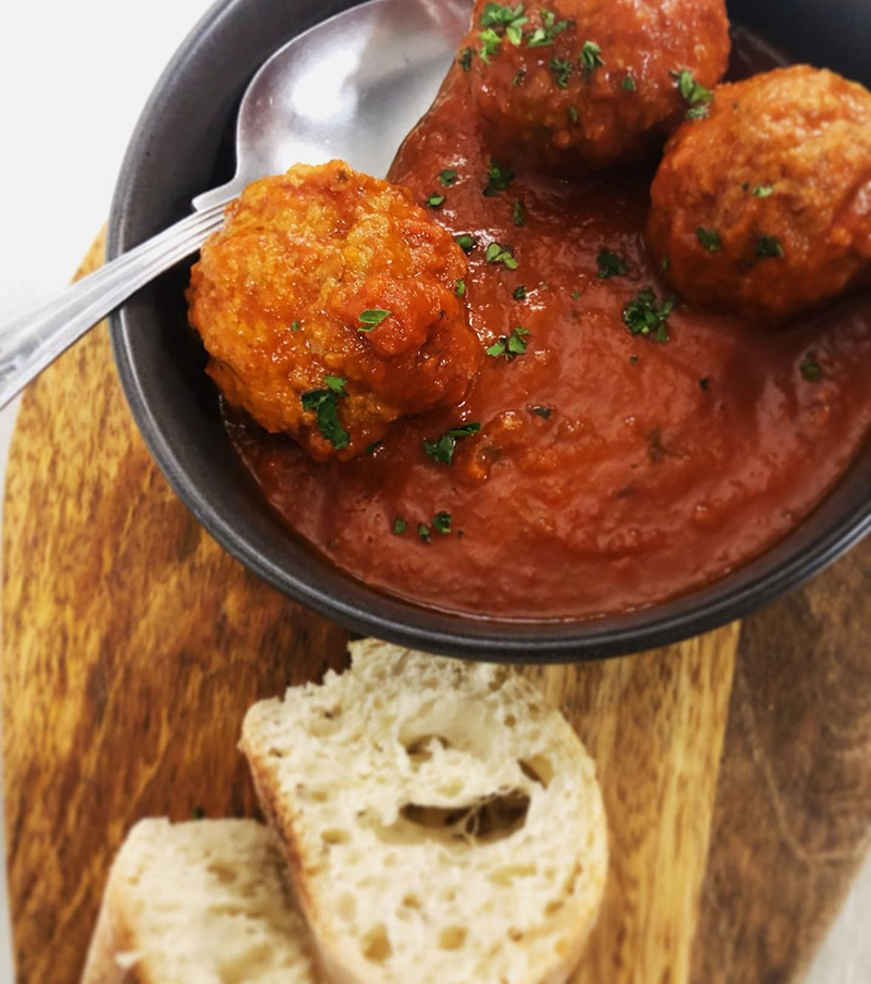 Meatballs at Angelos Bistro Duffield